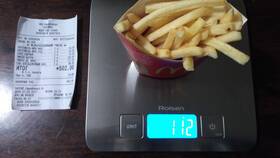 Вес картофеля фри в McDonald's: сколько грамм в каждой порции в БергХофф