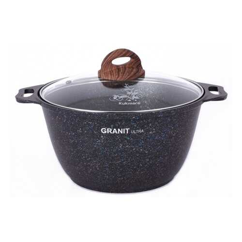 Кастрюля апр литая 4,0л стеклкр Granit ultra blue ТМ KUKMARA в БергХофф
