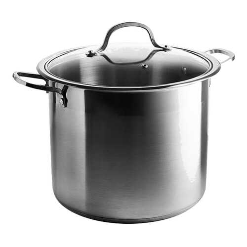 Кастрюля WEBBER BE-128-15L из нержавеющей стали 15 л, со стеклянной крышкой, 28х23см в БергХофф