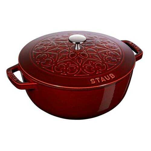 Кокот 26см Staub La Cocotte Лилия, гранатовый в БергХофф