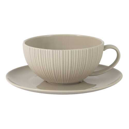 Чашка с блюдцем Cocoa & Caramel 200 мл бежевая Home & Style 58207 в БергХофф