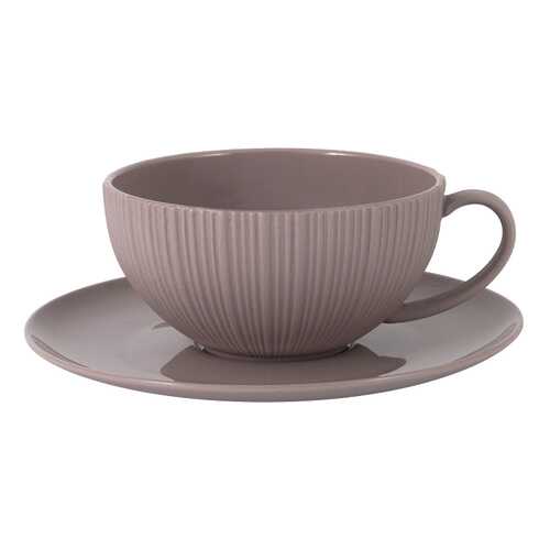 Чашка с блюдцем Cocoa & Caramel 200 мл цвет какао 58206 в БергХофф