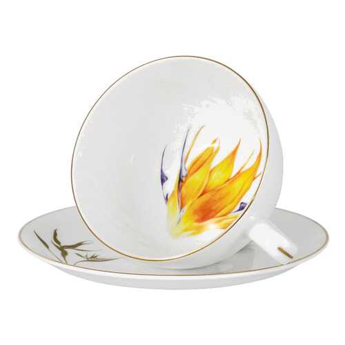 Чашка с блюдцем Strelitzia 250 мл Flowers Julia Vysotskaya 57978 в БергХофф