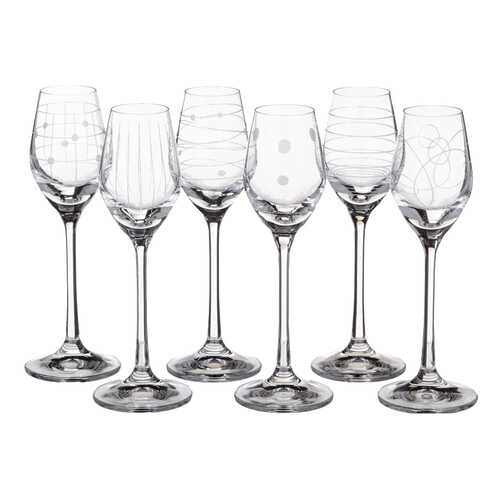 Набор рюмок Bohemia Crystal виола микс 60 мл 6шт в БергХофф