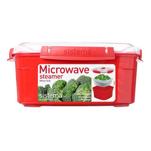 Контейнер Sistema Large Microwave Steamer 3.2л красный (1103) в БергХофф