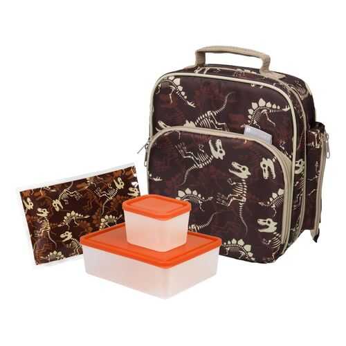 Сумка для ланча + 2 ланч-бокса + охлаждающий пакет Lunch Box Kit (DINO) в БергХофф