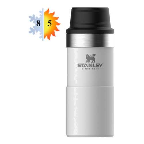 Термокружка 0.35л STANLEY Classic One hand 2.0 - Белая (10-06440-016) в БергХофф