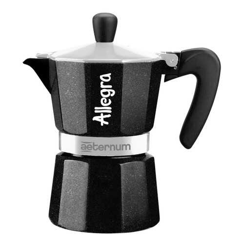 Кофеварка гейзерная AETERNUM/Bialetti Allegra чёрная на 6 чашек в БергХофф